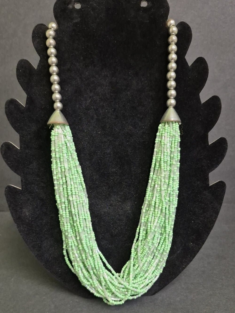 Beaded Multi-Strand Green Women's Necklace